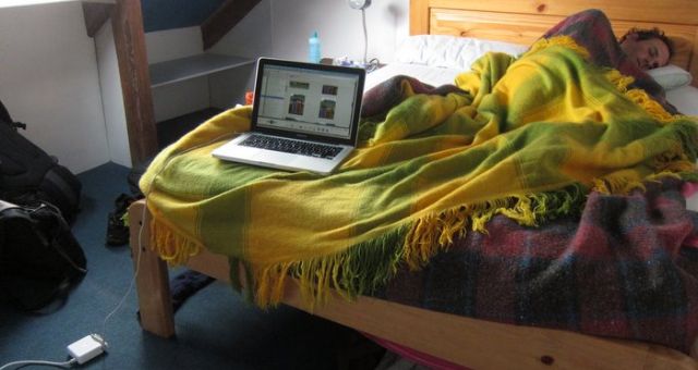 Where we are now: Recovering from land-sickness in a Quito hostel