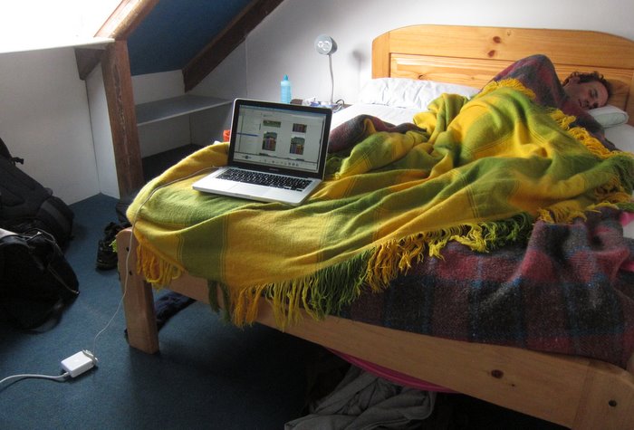 Where we are now: Recovering from land-sickness in a Quito hostel
