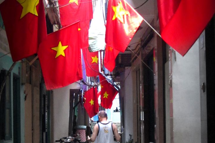 Pham Ngu Lao district in Saigon