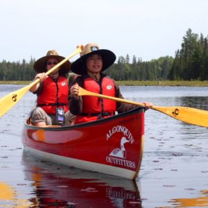 Jill canoeing in Algonquin Park