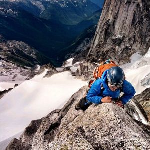 The exposed west ridge of Pigeon Spire
