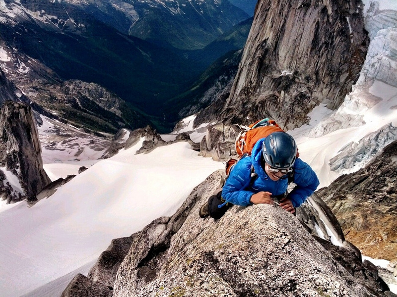 The exposed west ridge of Pigeon Spire