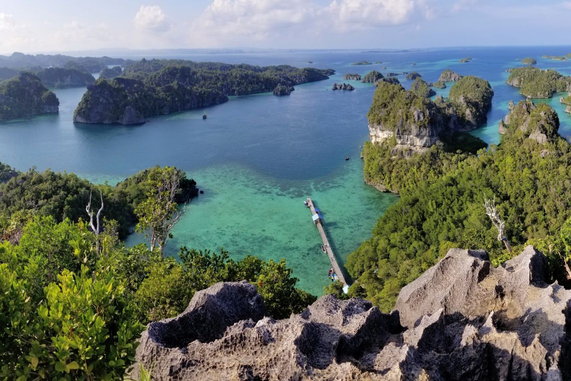 Raja Ampat viewpoint Harfat Peaks in Misool