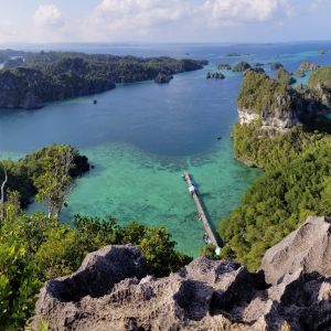 Raja Ampat viewpoint Harfat Peaks in Misool