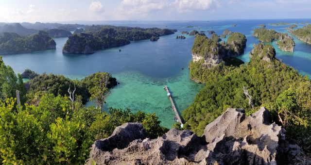 Raja Ampat viewpoint Harfat Peaks in Misool