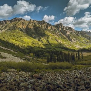 Colorado mountain range in late summer