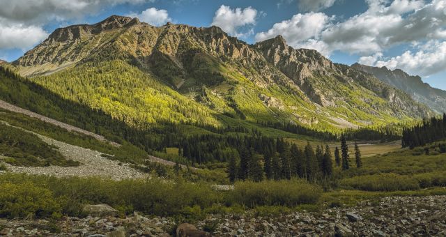 Colorado mountain range in late summer